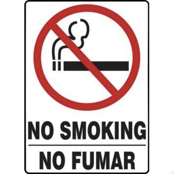 Accuform BILINGUAL SAFETY SIGN NO SMOKING SBMSMK919VA SBMSMK919VA - main